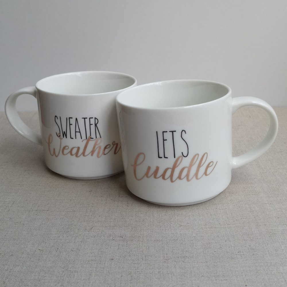 Set of 2 Ceramic Mugs